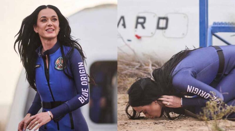 अंतरिक्ष की यात्रा कर वापस धरती पर लौटी पॉप स्टार कैटी पेरी