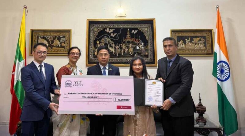 म्यांमार भूकंप राहत कार्यों के लिए वीआईटी भोपाल का मानवीय सहयोग