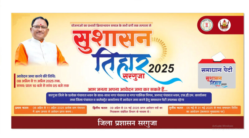 रायपुर : प्रदेश-व्यापी सुशासन तिहार का हुआ आगाज़, गांव-गांव, शहर-शहर में लगी समाधान पेटियां