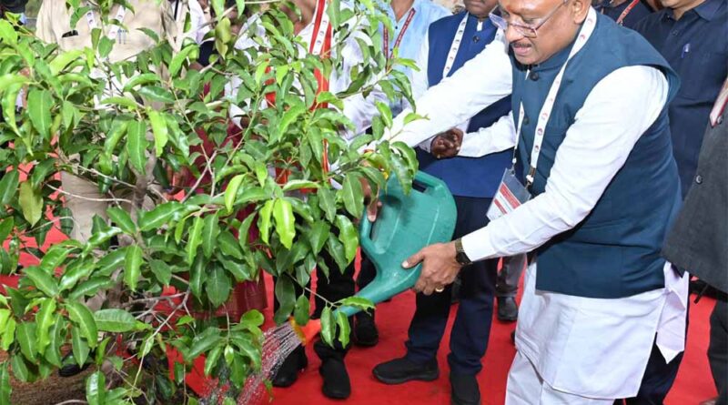 मुख्यमंत्री ने आईआईएम रायपुर परिसर में किया सुशासन वाटिका का शुभारंभ