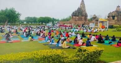 मध्यप्रदेश के पर्यटन स्थलों से दिया गया योग का संदेश