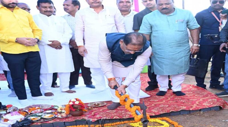 मुख्यमंत्री  साय ने कुनकुरी में 250 सीटर नालंदा परिसर का किया भूमिपूजन: लाइब्रेरी में होगी इंडोर और आउटडोर अध्ययन की व्यवस्था