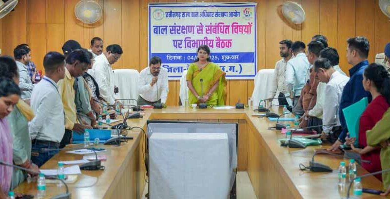 बाल संरक्षण आयोग की अध्यक्ष डॉ. वर्णिका शर्मा का बेमेतरा दौरा