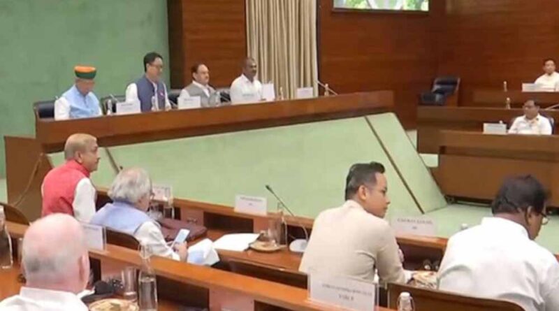 मानसून सत्र पर मंथन: सर्वदलीय बैठक शुरू, अध्यक्षता कर रहे जेपी नड्डा