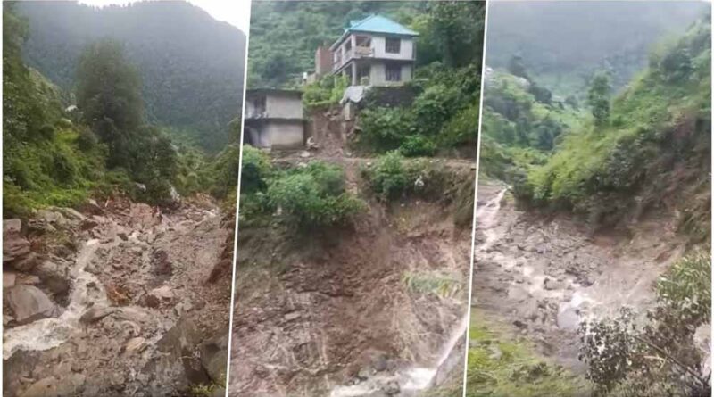 मंडी जिले में एक बार फिर बादल फटने से मची तबाही