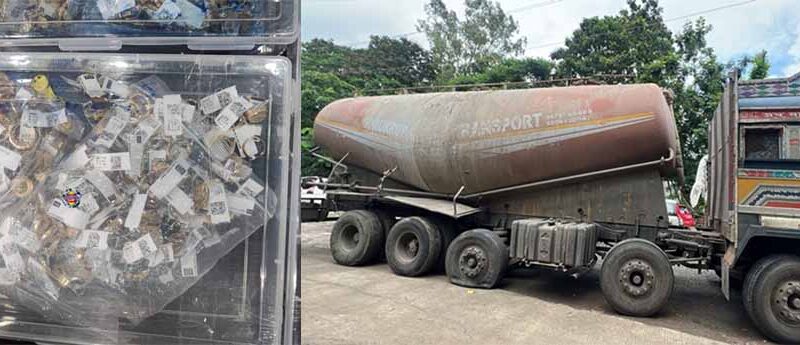 इंदौर में बड़ी कार्रवाई : कार की सीट से मिले 4.79 करोड़ के जेवर, ट्रक से 811 पेटी शराब बरामद