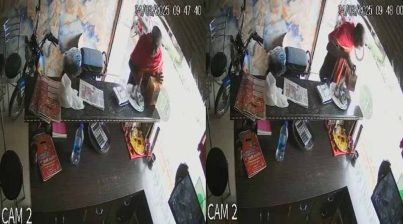 थाने के सामने सुरक्षा व्यवस्था ध्वस्त! दिनदहाड़े दान पेटी लेकर फरार चोर