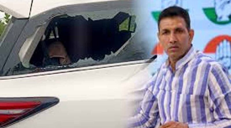 रतलाम में जीतू पटवारी की कार पर पथराव, धाकड़ समाज ने काले झंडे दिखाए