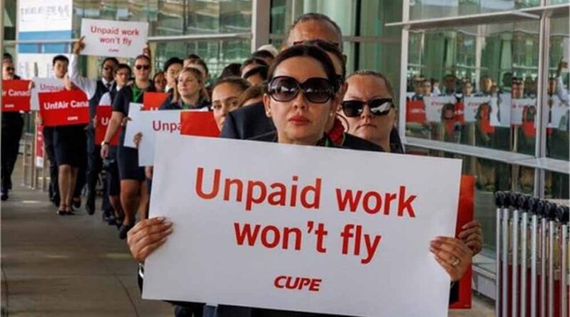 यात्रियों की बढ़ी मुश्किलें, एयर कनाडा की उड़ानें रद्द, फ्लाइट अटेंडेंट्स की हड़ताल जारी