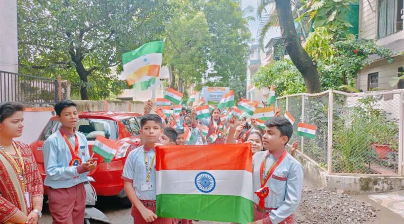 भारत माता जी जय से गूंजा हर्षवर्धन नगर