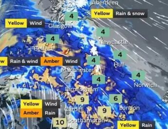 तेज हवा, भारी बारिश और बर्फबारी के साथ UK में दस्तक देगा तूफान ‘चंद्रा’, इंग्लैंड से लेकर आयरलैंड में अलर्ट
